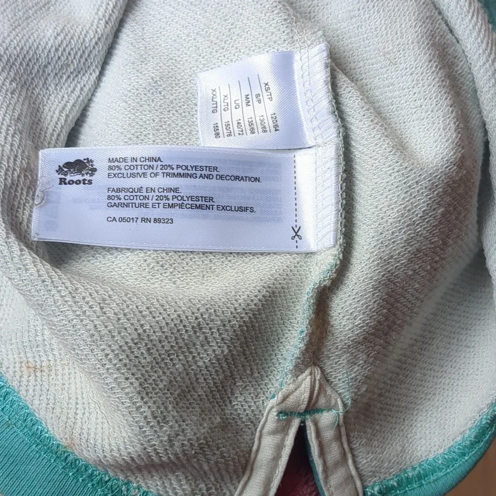 Roots Dress Ombre Pink White Blue Hooded Sleeveless Cotton Terry Large - Picture 6 of 8